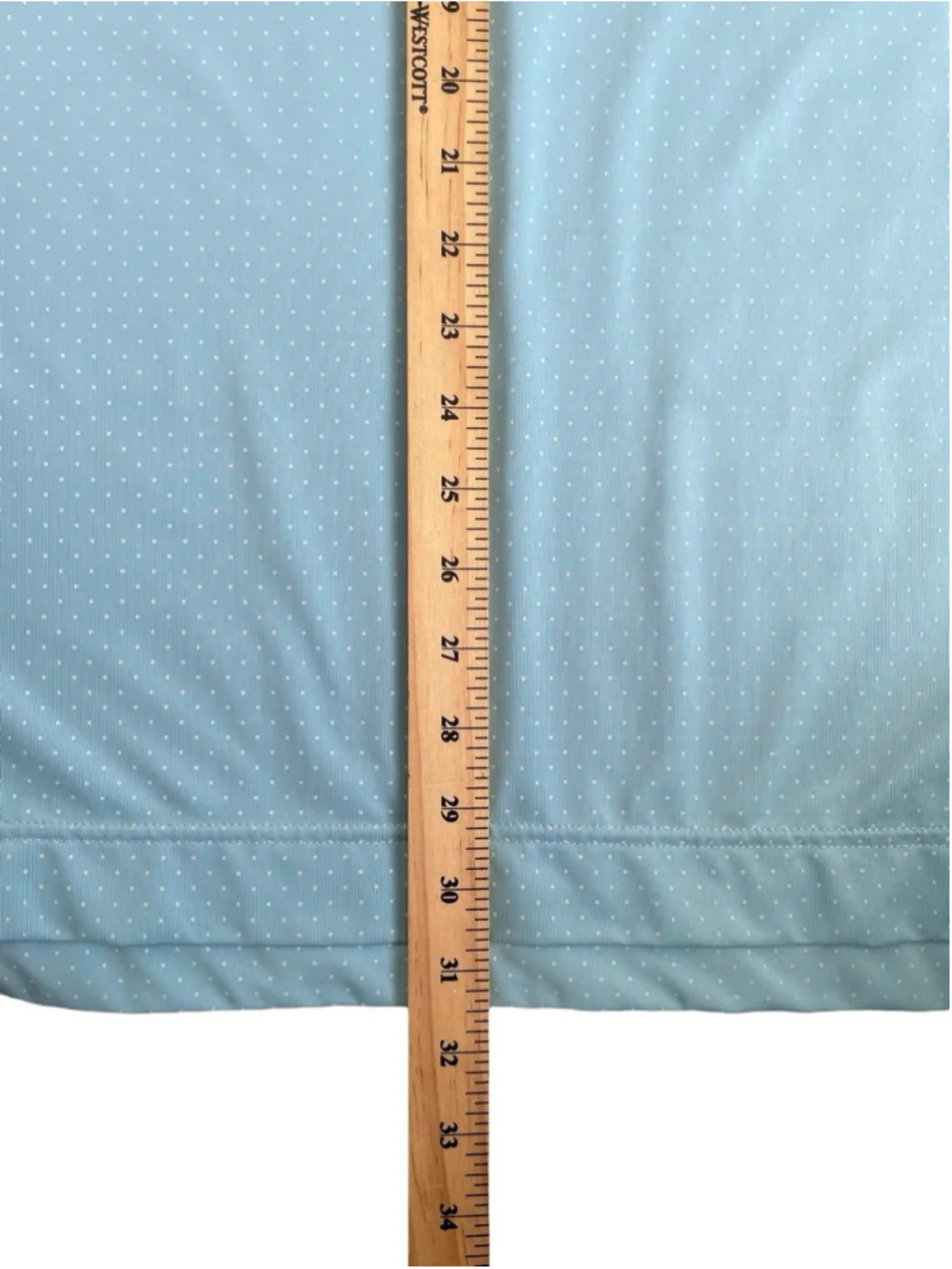 FootJoy Golf Performance Polo Shirt Mens Large Sky Blue Polka Dot Print